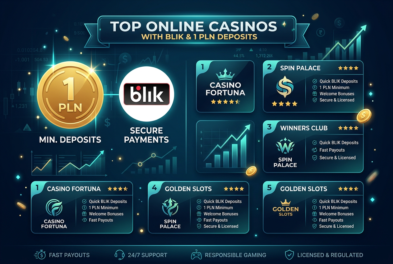 Ranking kasyn z niskim depozytem BLIK na rok 2026